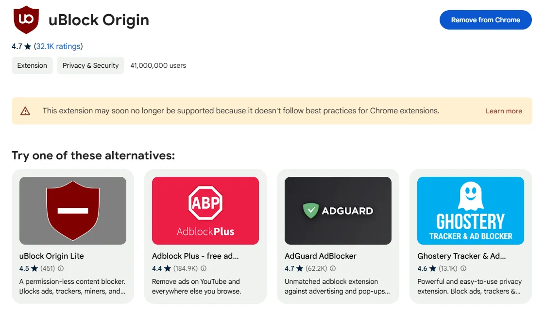 uBlock Origin – 強大的開源廣告攔截器
